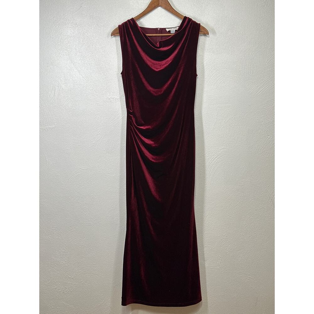 Elegant Burgundy Velvet Dress